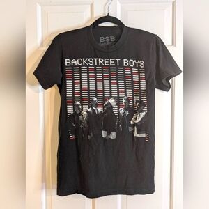 Backstreet Boys Graphic Tee – Black Tour Style Band Shirt (Size Small)